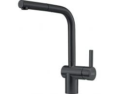 Franke 552646 Rubinetto per lavello da Cucina, con beccuccio, in Acciaio Inox, 115.0550.427 Colore: Nero