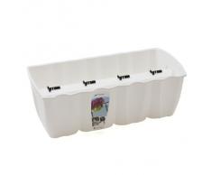 Prosperplast Fioriera per Ringhiera Balconiera, lunghezza 590 mm, colore bianco
