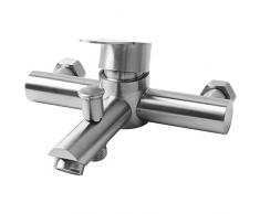Rubinetto per Vasca da Bagno, Rubinetto a Parete da Doccia, Miscelatore Bagno Doccia da Muro, Rubinetti in Acciaio Inox 304 con Deviatore, Rubinetto Monocomando Regolabile Acqua Calda e Fredda