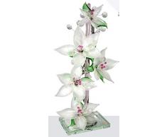 Soprammobile linea gigli in vetro cristallo e murano cm 35