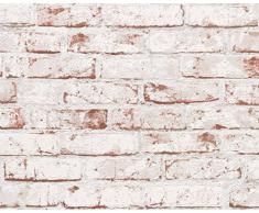 A.S. Creation 907813 - Carta da parati New England in simil pietra, colore: Beige/Marrone/Rosso