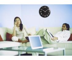 TFA, Orologio da parete con radio 603509 schwarz, Nero (Schwarz)