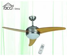 DCG VECRD60TL Ventilatore a soffitto con 3 pale, in legno