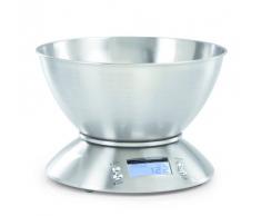 Domo Do-9086Wdomo, Bilancia da cucina con timer e termometro, ciotola in acciaio inox, portata: 5 Kg