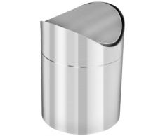 MömaX - Pattumiera da tavolo in acciaio INOX, con coperchio basculante, 1,2 l