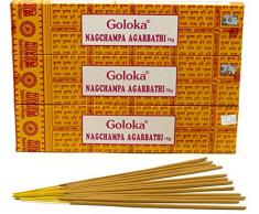 Goloka Nagchampa Agarbathi, incenso, 3 Box