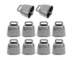 KQNM Confezione Da 10 Campane Di Mucca Da 35 Mm, Campane Di Ferro Di Vitello, Campanaccio Per Mucche，Animali Da Fattoria, Pecore, Mucche, Cavalli, Decorazioni Per Collare Di Gatto