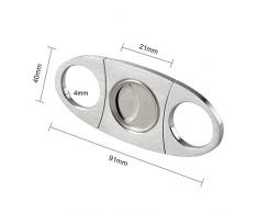 Vicloon Tagliasigari,Tagliasigari in Acciaio Inox con Doppie Lame per Tagliare la Parte Finale del Sigaro