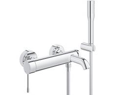 Grohe 33628001 Essence New Miscelatore Monocomando per Vasca/Doccia, con Dotazione Doccia, Cromo