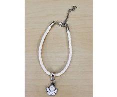 Bracciale ciondolo ANGELO ANGIOLETTO BIANCO bomboniera COMUNIONE