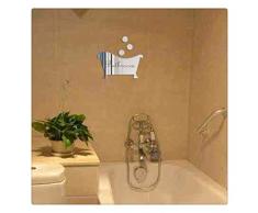 JERFER Adesivi Muro Wall Sticker Adesivi Murali Adesivo Specchio 3D Funny Door Entrance Sign Bambini Uomini Donne Bagno Parete Fai da Te