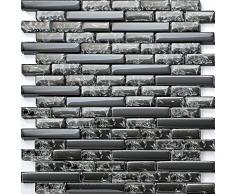 Elegante vetro mosaico piastrelle Nero modern focali.questo vetro trasparente Design (MT0074)