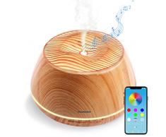 YOUNGDO Diffusore Oli Essenziali con Altoparlante, 400ML Diffusore di Aroma, Diffusore Ambiente Umidificatore 30 Luci Colorate per Casa, Ufficio, Yoga, Spa, Regalo Perfetto per San Valentino