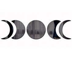 5 Specchietti Decorativi da Parete, XiXiRan Removibile Acrilico Specchio, Boho Adesivo Parete Specchio Autoadesivi, Fasi Lunari specchio da Parete, Decorazione Adesivi per Soggiorno Camera da Letto