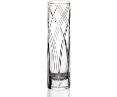 Vaso, vaso da fiori, vaso cristallo , trasparente, 21 cm, cristallo al piombo, stile moderno (GERMAN CRYSTAL powered by CRISTALICA)