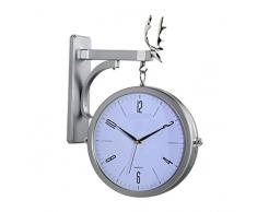 Orologio da esterno a doppia faccia Orologio da esterno a doppia faccia Orologio da parete rotondo a doppia faccia Orologi da parete Vintage Retro Home Decor Cornice Quadrante in vetro for terrazza