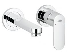 Grohe 19381000 Eurosmart Cosmo Miscelatore Monocomando per Lavabo, con Installazione a Parete, Lunghezza 170 mm, Cromo
