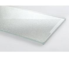 Vetro mosaico piastrelle in Mattoni Pietra Format argento con strass piastrella è 15 cm x 30 cm. Lo spessore è di 8 mm (MT0075)