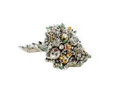 Cornucopia Portafortuna Placcata Argento Colorato Soprammobile Misura Medium AR 402 CN