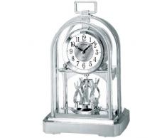 Orologio da mensola cromato Rhythm con pendolo, numeri arabi