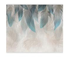 murando Carta da parati Piuma 400x280 cm Fotomurali in TNT Murale alla moda Decorazione da Muro XXL Poster Gigante Design Carta per pareti Boho Astratto Ornamento turchese n-C-10004-a-a