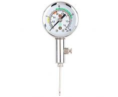 GLOGLOW Manometro Palloni Strumento per Barometro con Manometro a Pressione Mini Test e Regolazione della Pressione per la Pallacanestro di Calcio Volley Pressione