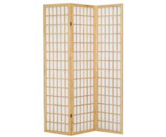 tosini Paravento Separè 3 Pannelli 130,5x178cm in Legno Faggio