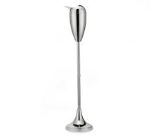 CO-Z Posacenere da Terra Regolabile in Altezza Posacenere a Colonna in Metallo Contemporane Altezza da 50,8 cm a 88,9 cm con Scatola di Sigarette (Cromato)