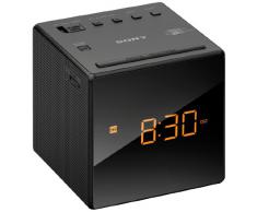 Sony ICF-C1 Radiosveglia con Sintonizzatore, FM/AM Analogico, 0.1 W, Unità Driver 6.6 cm, Nero