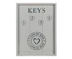 Portachiavi da Parete I Love My Home by Homania Legno Vintage Decorazione Casa Porta Chiavi
