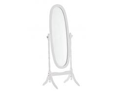 Tidyard Specchio da Terra in Pelle Sintetica Argento Lucido Vetro MDF 30 x 150 cm