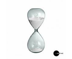 MASCAGNI CLESSIDRA 30 MINUTI IN VETRO CON SABBIA BIANCA SCURO 8X20H