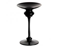 Candeliere, portacandela, candelabro, collezione "GALA", 19 cm, candela, nero (AMARA DESIGN powered by CRISTALICA)