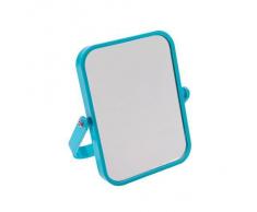 Specchio Ingranditore Azzurro Portatile Rettangolare da Appoggio e non Gedy G-Beauty