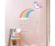 ufengke Adesivi Murali Metri Unicorno Arcobaleno Adesivi Muro Nube DIY per Camera da Letto Ragazze Bambini Soggiorno Asilo Nido Decorazioni Parete