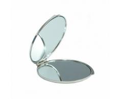 Specchio a Mano In Madreperla Con Fiori Viola Nero Arte Deco Rotondo Compatto Specchio da Borsa o Borsetta Specchio Porta Trucchi o Cosmetici Specchio Tascabile Con Motivo Arabesco