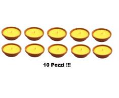 10 x Fiaccola/Candela profumata all'aroma di Citronella diametro 15cm