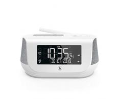 Hama – Radio sveglia digitale DR36SBT, FM / DAB / DAB+ / Bluetooth, bianco
