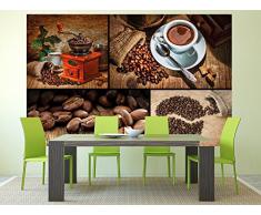 Caffè FOTOMURALE collage caffè - motivo murale caffè tappezzeria da parete - XXL quadro decorazione da parete per cucina - Great Art