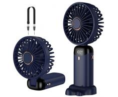Rafada Ventilatore a mano, mini ventilatore portatile, ricaricabile, piccolo ventilatore tascabile con 5 livelli di velocità, batteria da 4200 mAh, ventilatore USB pieghevole per ufficio, allaperto