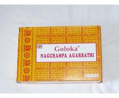 Goloka Nagchampa Agarbathi, 12 scatole di incenso da 16 g, per un totale di 192 g