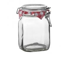 Rocco Bormioli 292075 Fido Contenitore Vaso Ermetico 1115 ml, Vetro, 1pz, Trasparente
