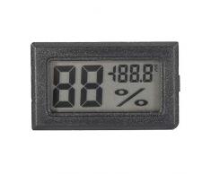 Termometro di umidità preciso, igrometro digitale LCD Monitor di umidità per termometro interno per casa, ufficio, serra(Nero)
