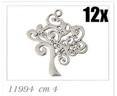 12 PEZZI Ciondolo Albero della vita vento decorazione bomboniera