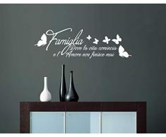 ARREDI MURALI ADESIVI MURALI FRASE FAMIGLIA DOVE LA VITA COMINCIA E LAMORE NON FINISCE MAI SCRITTE SUI MURI DECORAZIONI DA PARETE ADESIVE WALL STICKERS ARREDO MODERNO