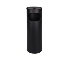 Durable 333001 Acciaio Verniciato Posacenere a Colonna con Sabbia e Cestino H x Diametro 620 x 260 mm Nero