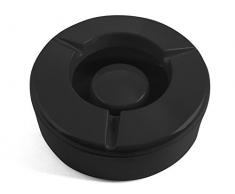 Chio 9002030 Posacenere in Melammina Antivento, 12.5 cm, Nero, 12x12x5 cm