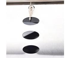 Cassetta postale | fissaggio a parete, in acciaio inox con vano portagiornali e 3 piccole finestrelle, Argento | Casella della posta per lettere