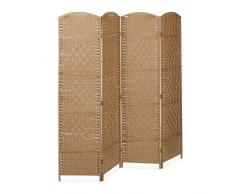 Separ/é per Interni Marrone Divisorio Stanze HxLxP: 179 x 180 x 2 cm Design Mattoncini Relaxdays Paravento BY/ÖBU Legno