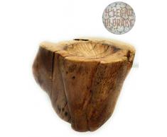 Posacenere in legno scavato a fuoco